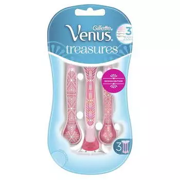 Женская бритва, 3 шт. Gillette, Venus, Treasure Pink