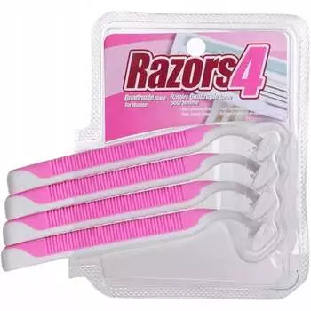 Женская бритва, упаковка из 4 шт., розовая Inna marka