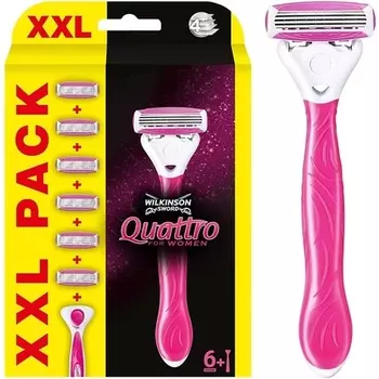 Женская бритва WK Quattro XXL с 6 картриджами Wilkinson Sword