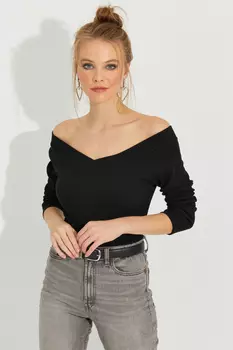 Женская черная блузка-бретелька Y2495 Cool & Sexy, черный