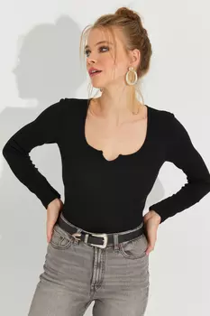 Женская черная блузка-бретелька Y2496 Cool & Sexy, черный