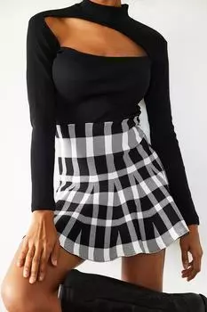 Женская черная блузка Degaje с детальной отделкой XHAN, черный