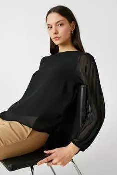 Женская черная блузка Koton, черный