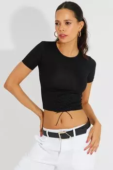 Женская черная блузка с корсетом CG294 Cool & Sexy, черный