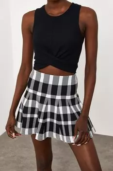 Женская черная блузка с крестом XHAN, черный