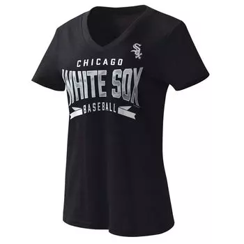 Женская черная футболка G-III 4Her от Carl Banks Chicago White Sox Dream Team с v-образным вырезом G-III