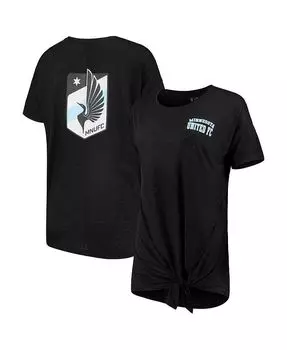 Женская черная футболка Minnesota United FC Slub New Era, черный