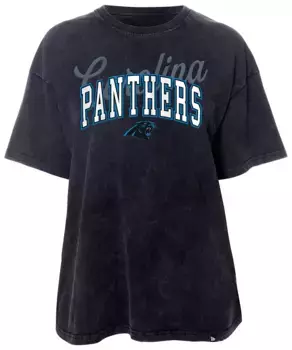 Женская черная футболка оверсайз New Era Carolina Panthers