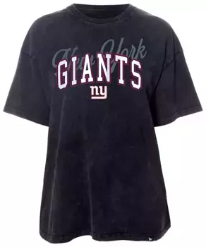 Женская черная футболка оверсайз New Era New York Giants Wash