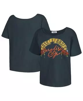 Женская черная футболка с открытыми плечами и рисунком Guns n Roses Daydreamer, черный