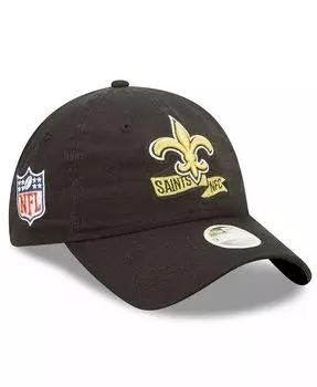 Женская черная кепка New Orleans Saints 2022 с регулируемой боковой линией 9TWENTY New Era, черный