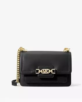 Женская черная кожаная сумка через плечо Heather Michael Michael Kors, черный