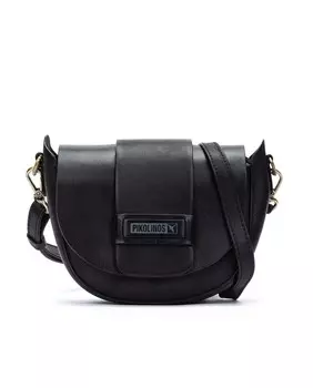 Женская черная кожаная сумка через плечо Pikolinos, черный