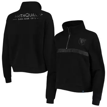 Женская черная куртка с молнией на четверть длины The Wild Collective San Jose Earthquakes