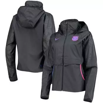 Женская черная куртка с молнией во всю длину реглан Nike Barcelona AWF Nike
