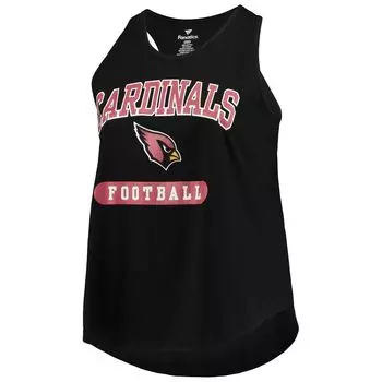 Женская черная майка больших размеров Arizona Cardinals Team Racerback