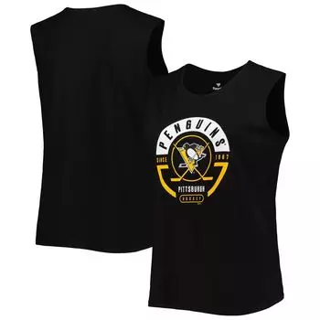 Женская черная майка больших размеров Pittsburgh Penguins