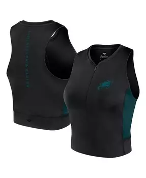 Женская черная майка для спортзала Philadelphia Eagles Studio Fanatics, черный