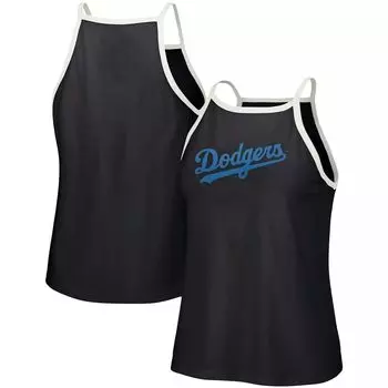 Женская черная майка Lusso Style Los Angeles Dodgers Nadine с лямкой на шее