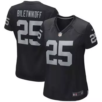 Женская черная майка Nike Fred Biletnikoff Las Vegas Raiders Game Retired Player Nike