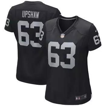 Женская черная майка Nike Gene Upshaw Las Vegas Raiders Game Retired Player Nike