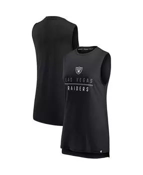 Женская черная майка с логотипом Las Vegas Raiders True Contender Fanatics, черный