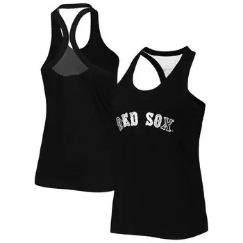 Женская черная майка The Wild Collective Boston Red Sox в тон Athleisure Racerback