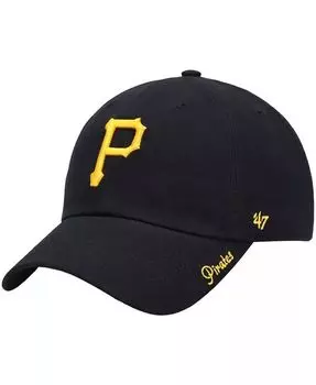 Женская черная регулируемая кепка Pittsburgh Pirates Team Miata Clean Up '47 Brand, черный