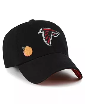 Женская черная регулируемая шляпа Atlanta Falcons Confetti Icon Clean Up '47 Brand, черный