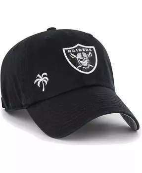 Женская черная регулируемая шляпа Las Vegas Raiders Confetti Icon Clean Up '47 Brand, черный