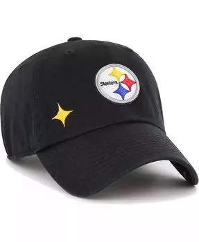 Женская черная регулируемая шляпа Pittsburgh Steelers Confetti Icon Clean Up '47 Brand, черный