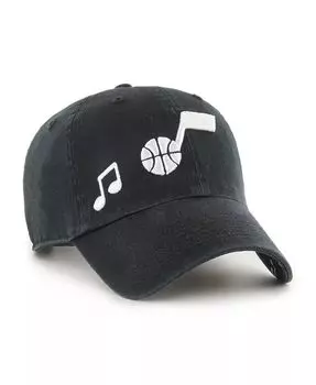 Женская черная регулируемая шляпа Utah Jazz Confetti Undervisor Clean Up '47 Brand, черный
