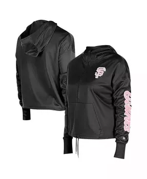 Женская черная толстовка с молнией до половины длины San Francisco Giants New Era, черный