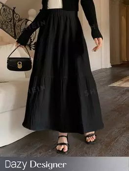 Женская черная юбка Dazy Designer на лето Dazy, черный