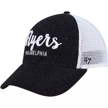 Женская черно-белая кепка '47 Philadelphia Flyers Encore MVP Trucker Snapback