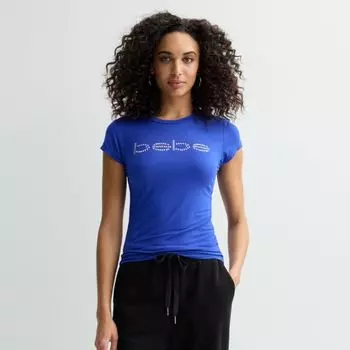 Женская декорированная футболка с круглым вырезом Bebe, синий