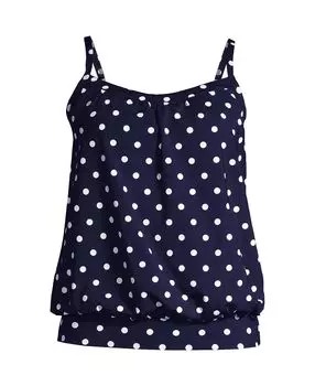 Женская длинная блузка, скрывающая живот, купальник-танкини, верх, регулируемые бретели Lands' End