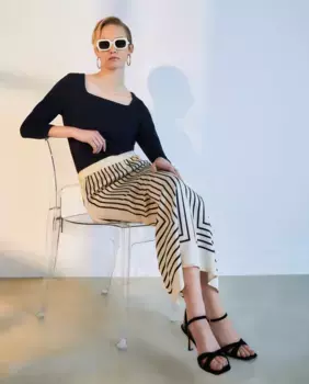 Женская длинная футболка mang с квадратным вырезом Woman El Corte Ingls, тёмно-синий