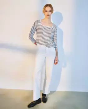 Женская длинная футболка mang с квадратным вырезом Woman El Corte Ingls, белый