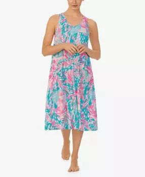 Женская длинная ночная рубашка без рукавов Ellen Tracy, мульти