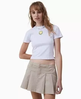 Женская длинная облегающая футболка со смайликом COTTON ON, мульти