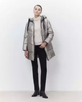 Женская длинная парка с капюшоном El Corte Ingls, золотой