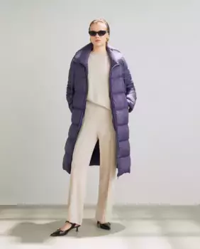 Женская длинная парка с капюшоном Woman Limited El Corte Ingls, фиолетовый