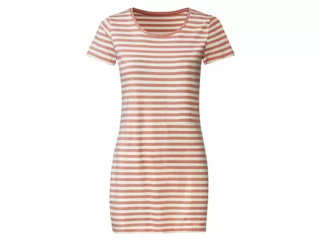 Женская длинная рубашка esmara, с высоким содержанием хлопка, в полоску