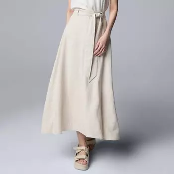 Женская длинная юбка с поясом Simply Vera Vera Wang, цвет vera flax