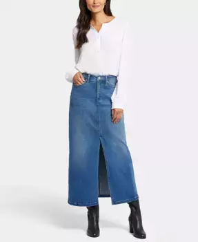 Женская длинная юбка с высокой талией NYDJ, синий