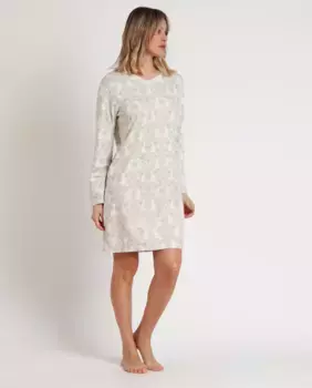 Женская длинная вязаная ночная рубашка зеленого цвета Admas