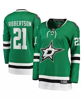 Женская домашняя футболка с логотипом Jason Robertson Kelly Green Dallas Stars 2017/18 Fanatics