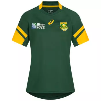 Женская домашняя майка для регби ASICS Springboks South Africa