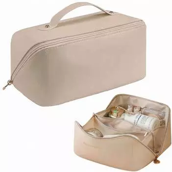 Женская дорожная косметичка, кожаная, большая, чехол для самолета Zzato Zorganizowany Dom